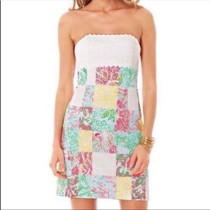 Lilly Pulitzer patchwork strapless dress